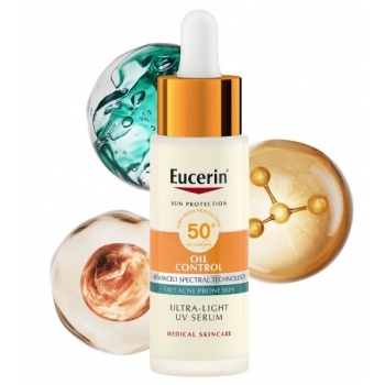 ЕУЦЕРИН СЪН ОЙЛ КОНТРОЛ Слънцезащитен серум за лице SPF50+ 30 ml. цена