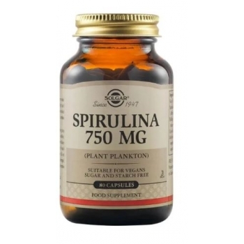 СОЛГАР Спирулина 750 мг. капсули x 80 цена
