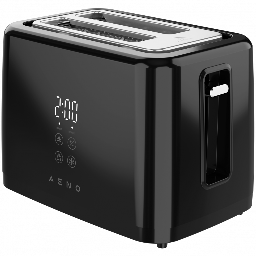Тостер за хляб AENO ATS0002B, 930W, 7 степени, Сензорно управление, Обратен таймер, Защита при засядане, Тих, Черен