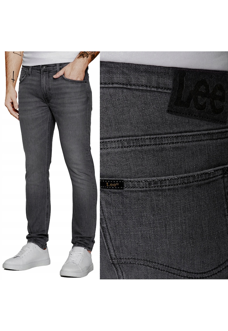Мъжки дънки Luke Slim Tapered - сиви - изтъркани - Сив