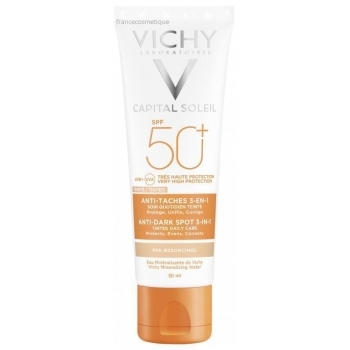 ВИШИ СОЛЕЙ Слънцезащитен тониран крем против пигментни петна SPF50+ 50 мл.