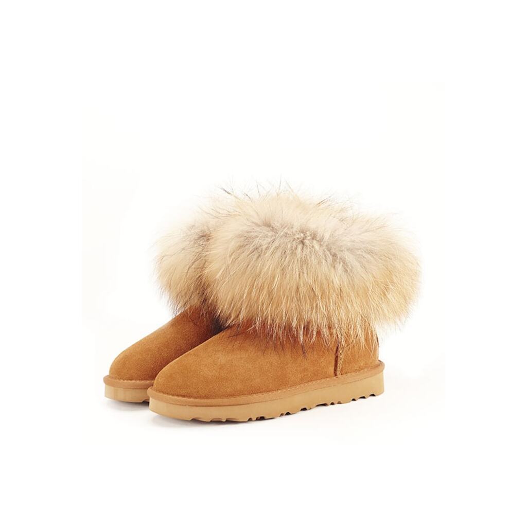 Светлокафяви боти от естествена кожа Alissa 110 9244 - Светлокафяв