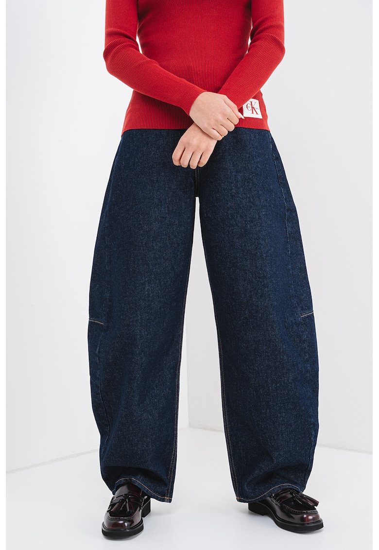 Дънки с широк крачол - Тъмносин CALVIN … - Цена в shopmall.bg