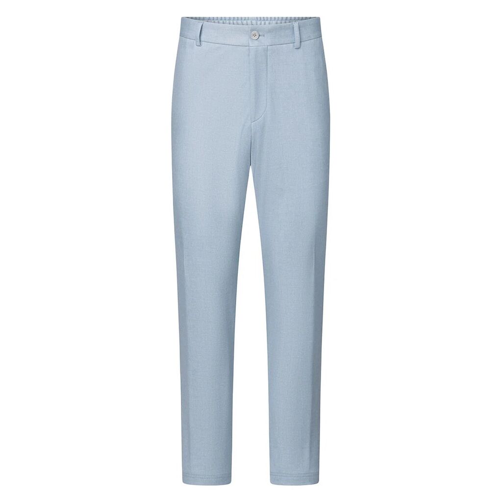 Панталони slim-fit с странични джобове и ластик на талията - Син