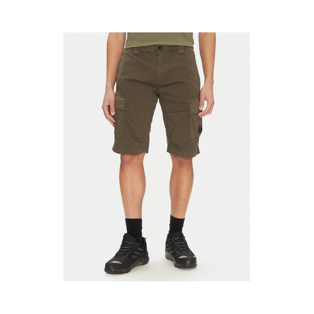 Мъжки къси панталони CP Company - 18CMBE116A005694G - памук - зелен - Зелен
