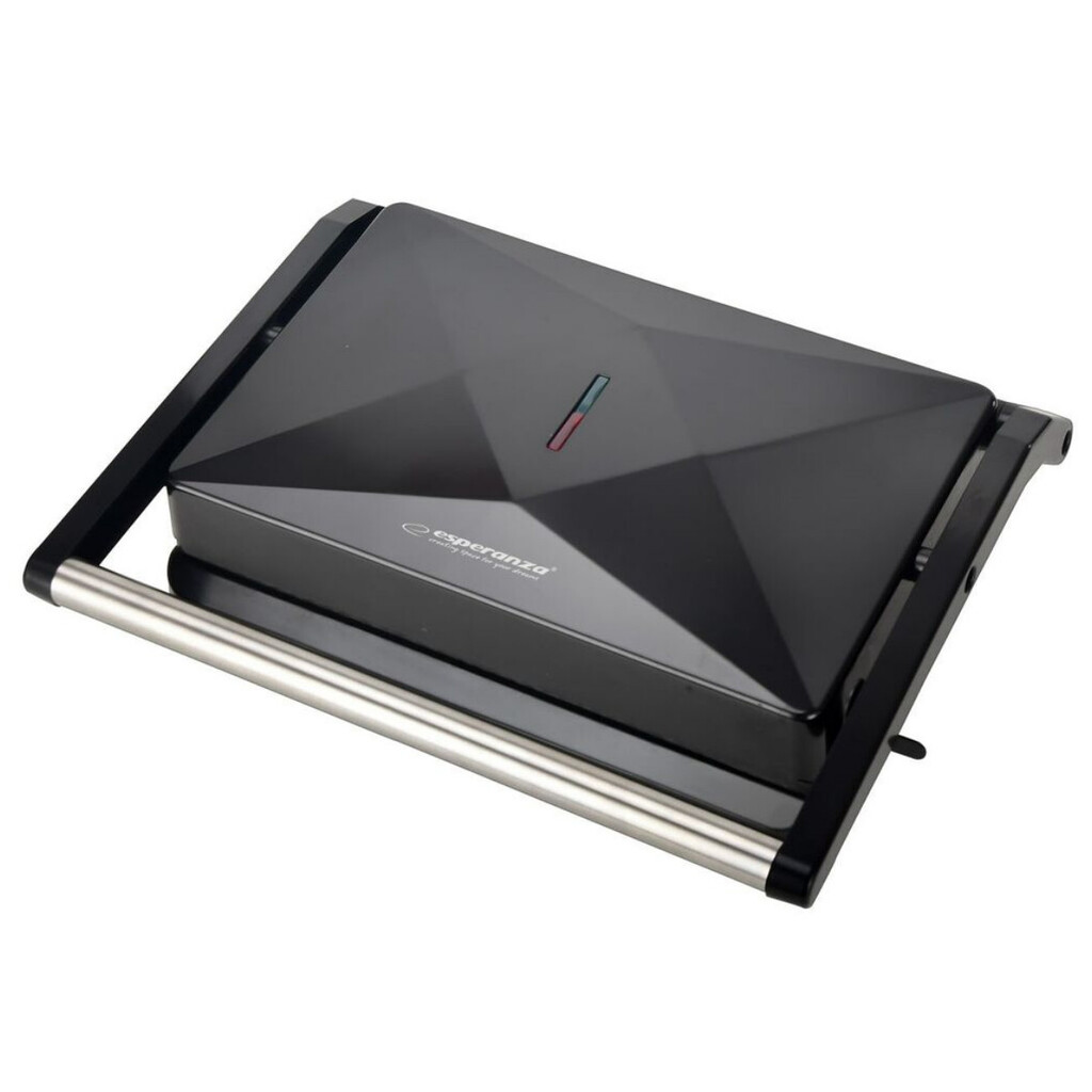Електрическа скара Esperanza EKG013, 850W, 23х14.5см, Керамично покритие, Черен