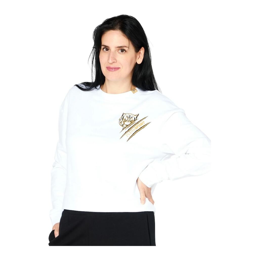 Bluza de trening cu detaliu logo - Бял