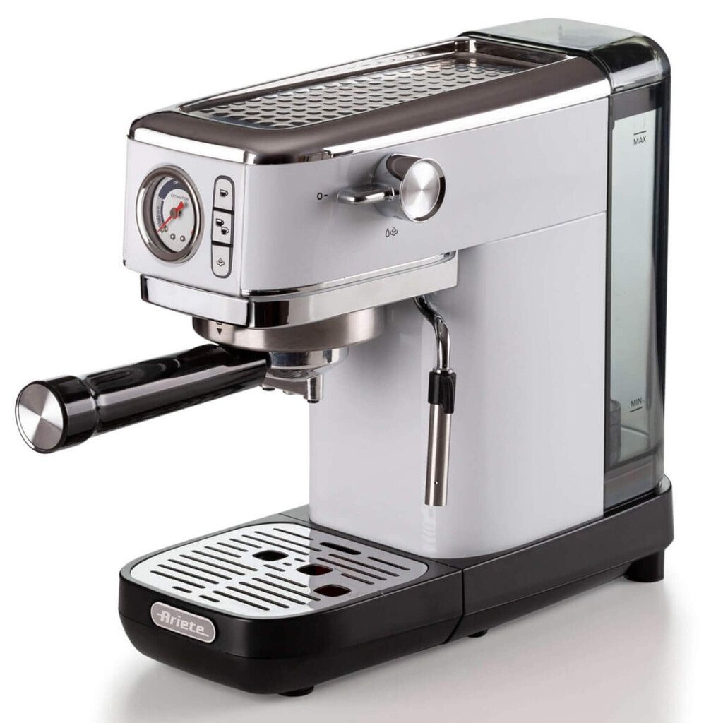 Кафемашина Ariete ESPRESSO SLIM MODERNA 1381/14, 1300W, 15 bar, 1.1 л, Мляно и ESE, Бял