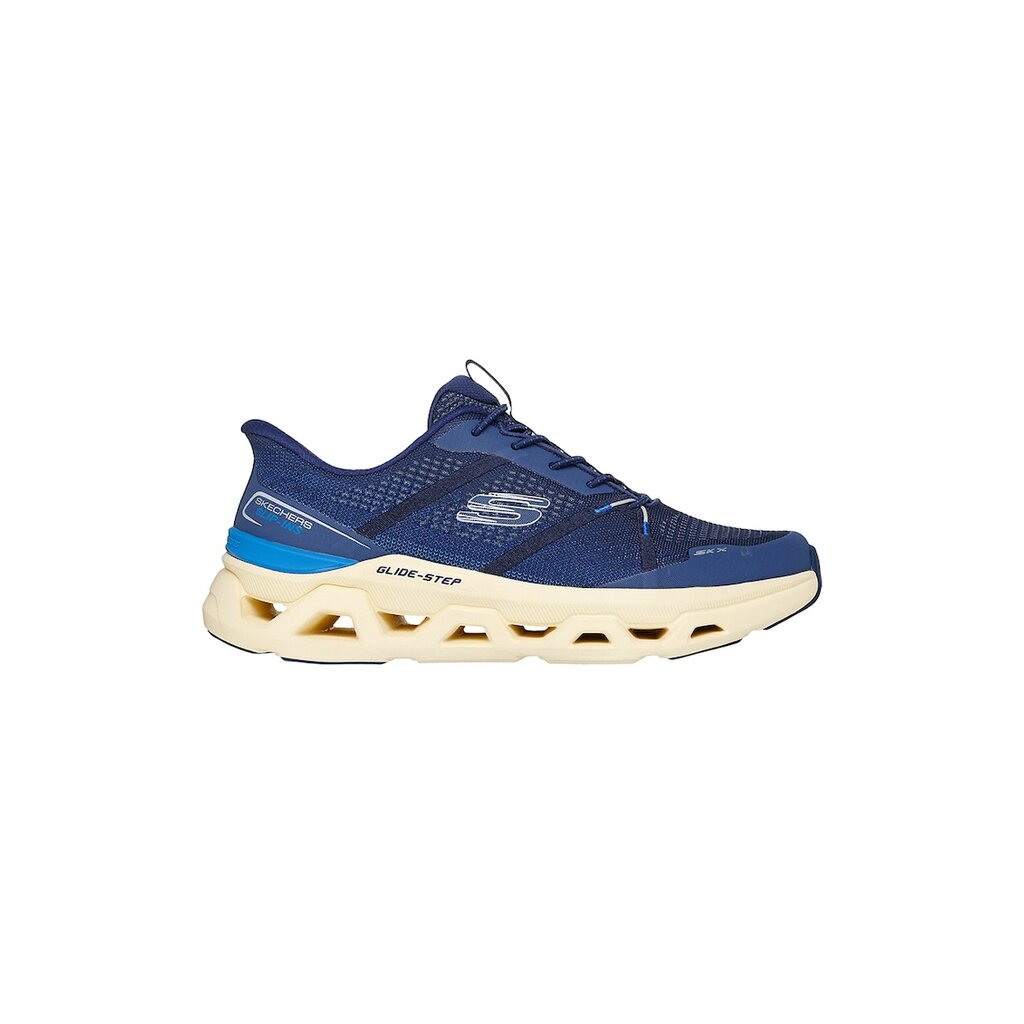 Текстилни спортни обувки Glide-Step Altus - Aphtur Slip-ins - Крем/Тъмносин