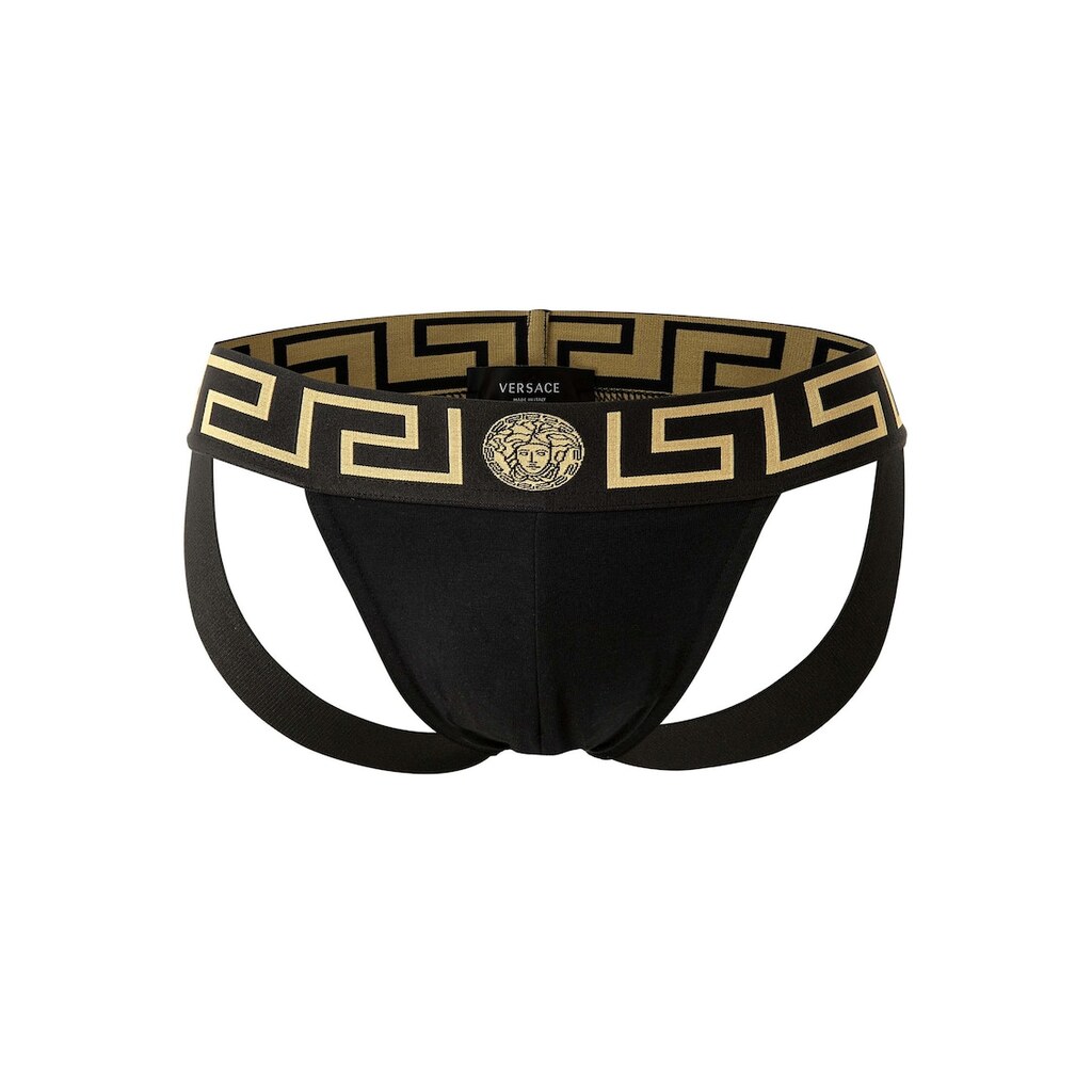 Джокстрап с лого - Златист/Черен Versace - Цена и наличност