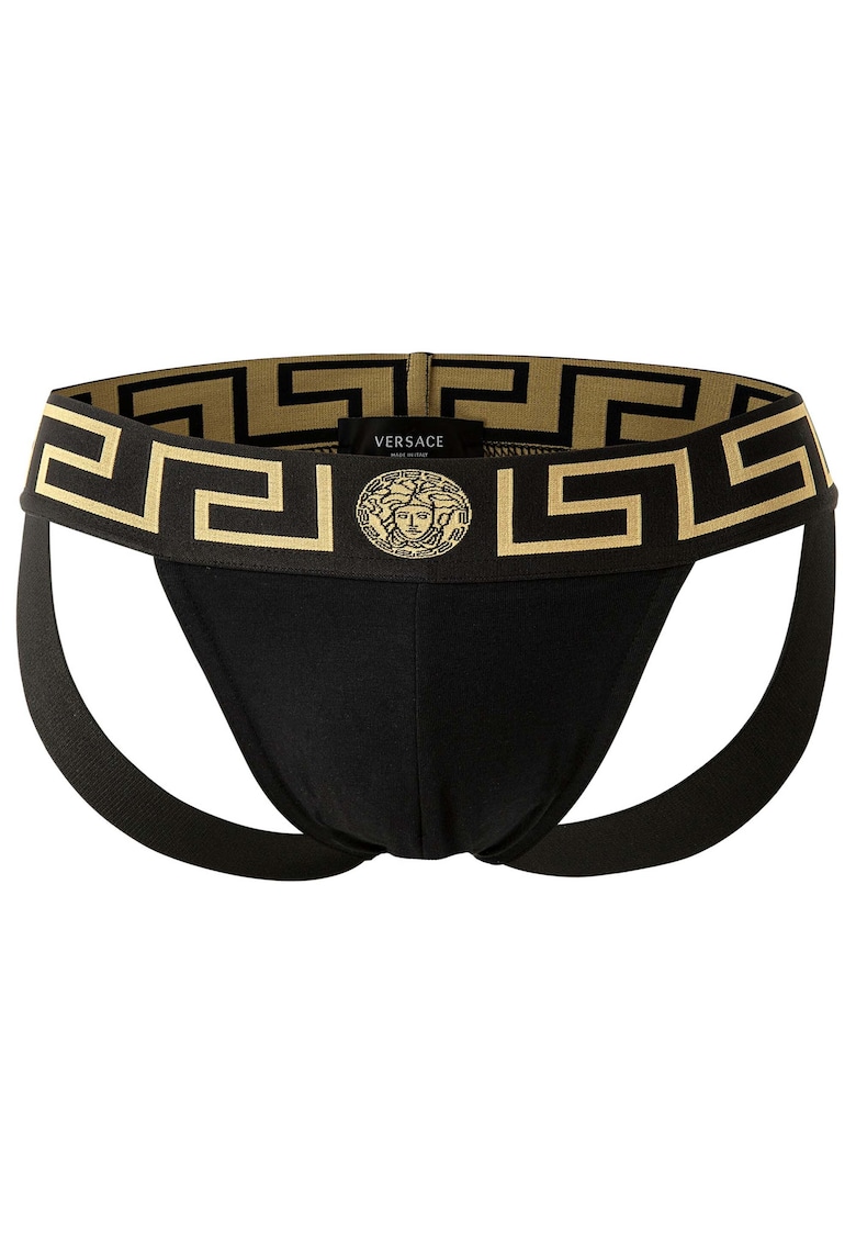 Джокстрап с лого - Златист/Черен Versace - Цена и наличност