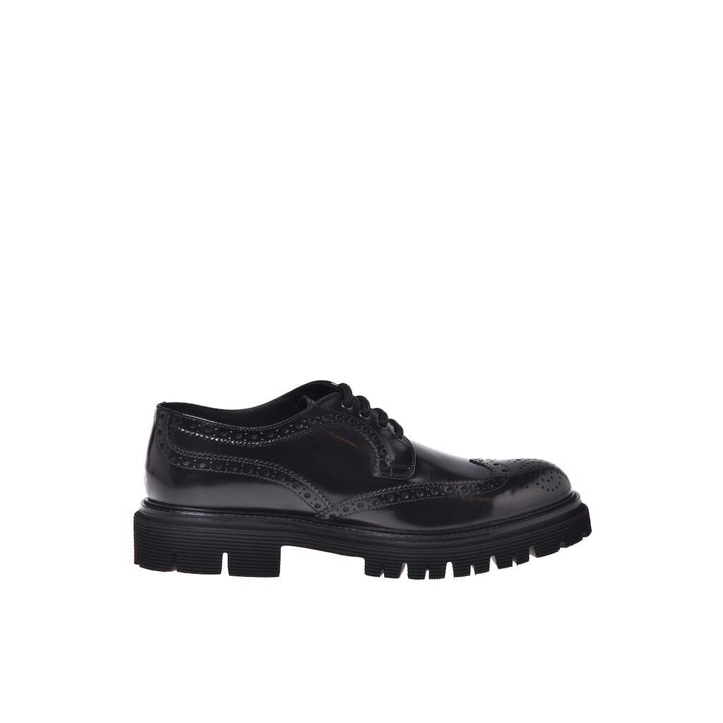 Кожени обувки Brogue - Черен