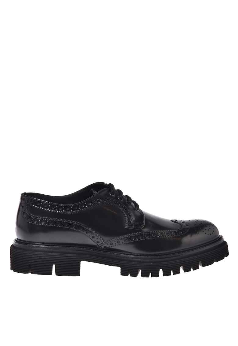 Кожени обувки Brogue - Черен