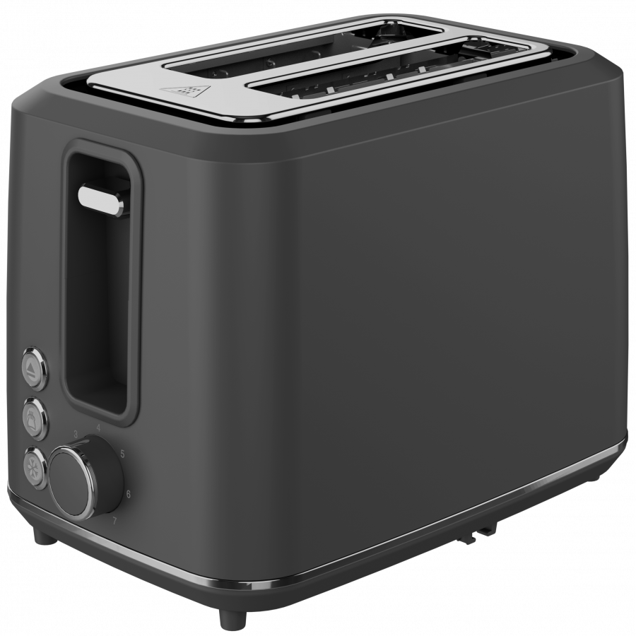 Тостер за хляб AENO ATS0001G, 930W, 7 степени, Сензорно управление, Обратен таймер, Защита при засядане, Тих, Сив