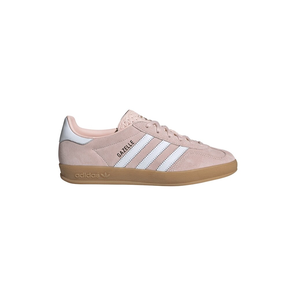 Велурени спортни обувки Gazelle Indoor - Мръснобял/Бледо розово