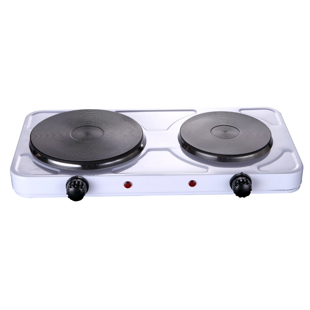 Двоен електрически котлон Rosberg R51445ID, 2500 W, 5 степени, Бял