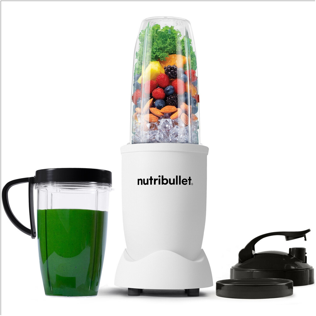 Блендер Nutribullet Pro NB907MAW, 900W, 700/900 мл, Тритан, Неръждаема стомана, Без BPA, Бял мат