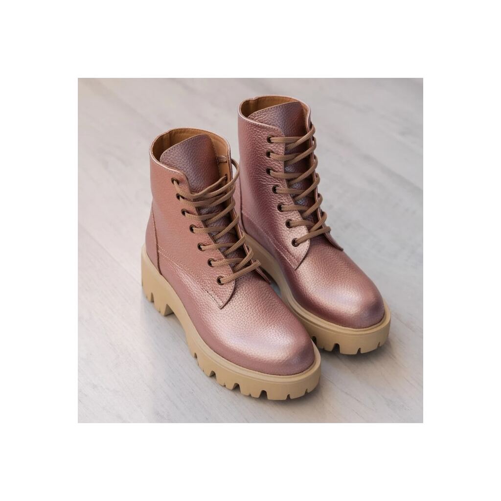 Classic Leather Worker Boots - Розово