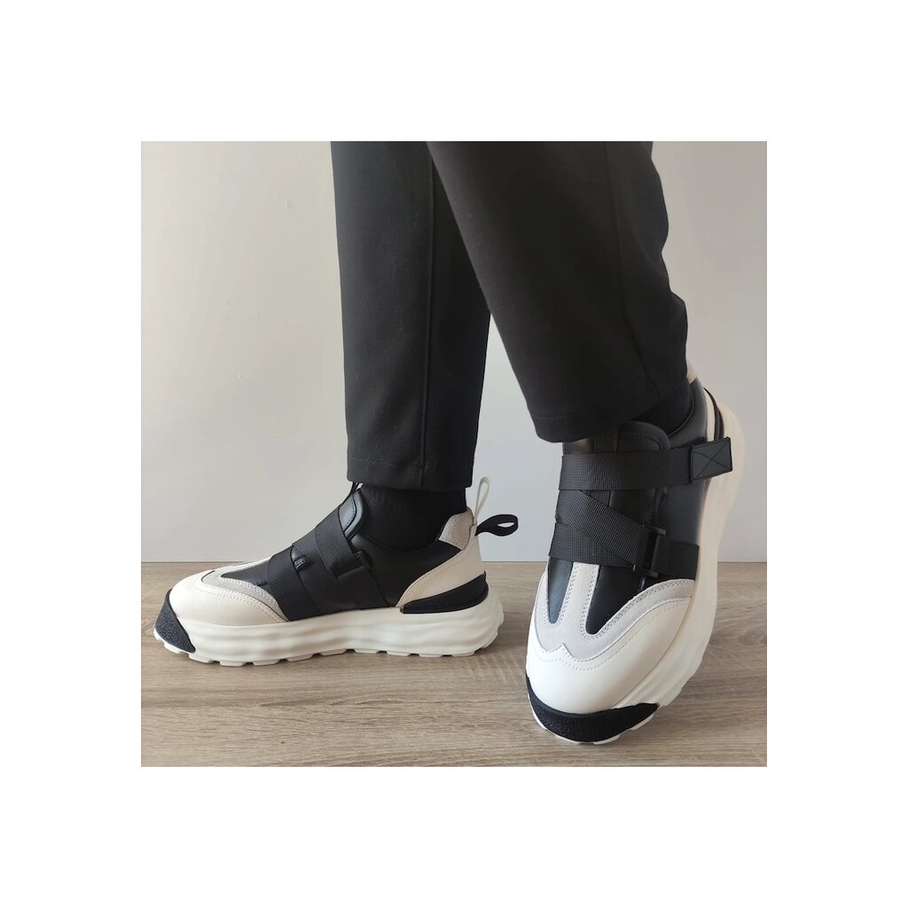 Мъжки обувки  8326 Black + Off White - Черно + Off White - Черен/Сив