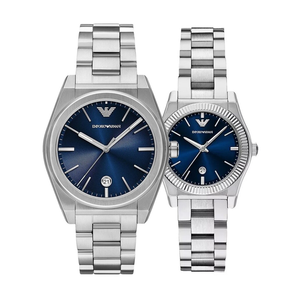 Комплект часовници за двойки Emporio Armani Federico Federica AR11620-AR11717