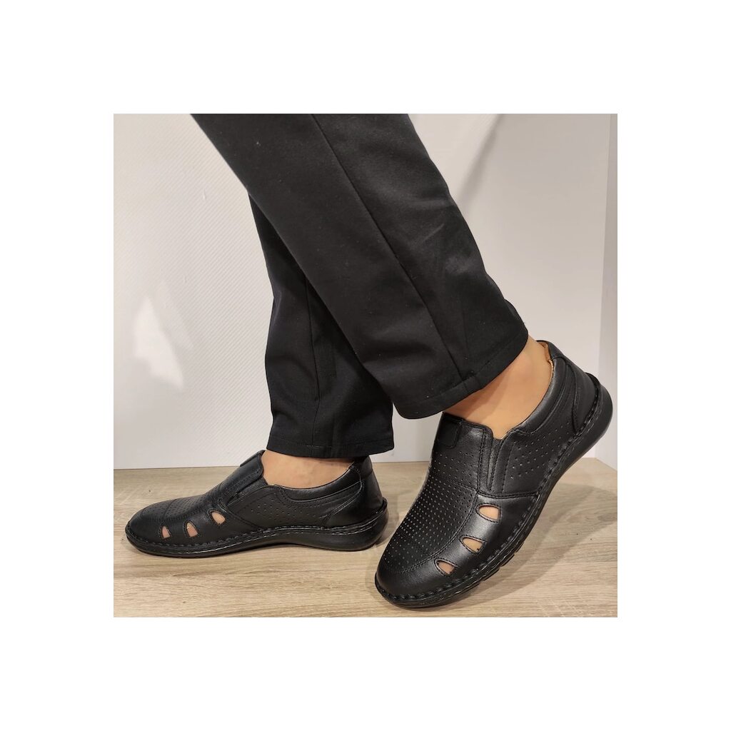 Мъжки перфорирани обувки  9990-107 Black - черни - Черен