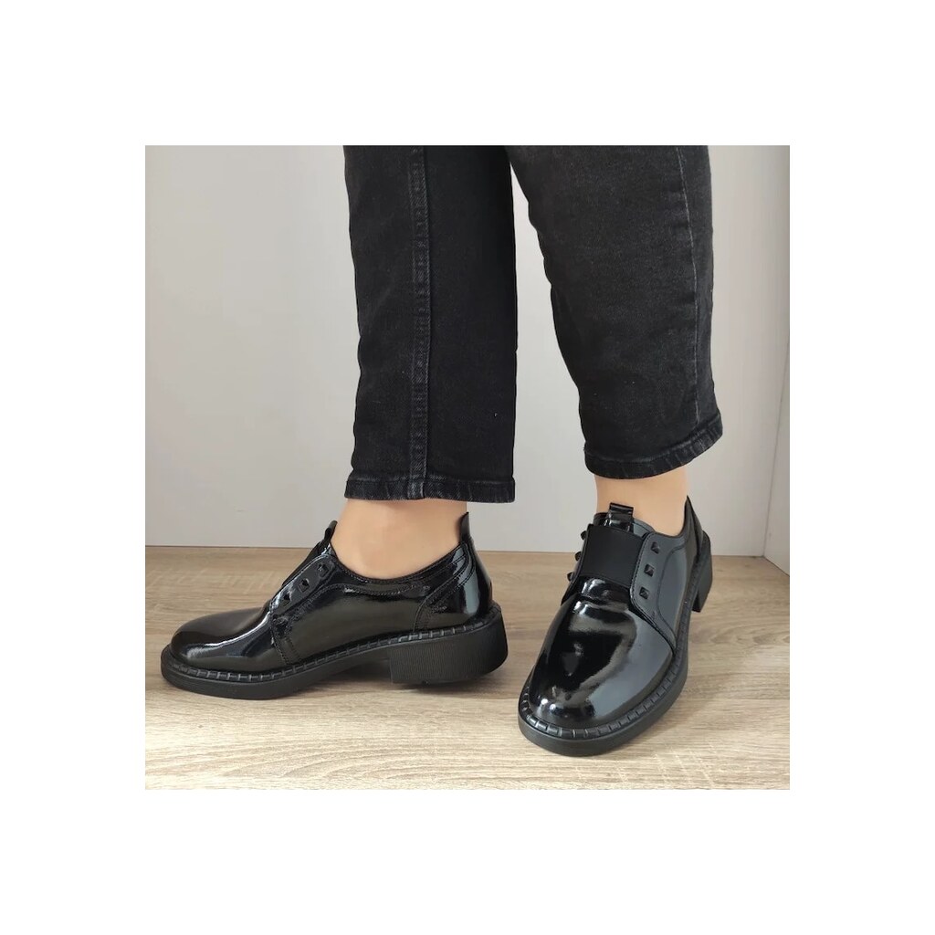 Ежедневни дамски обувки  30906L Black Lacquer - черни - Черен