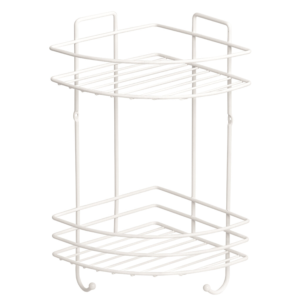 Етажерка за баня Metalife DB-716, 18х18х32.5 см, 2 нива, Бял