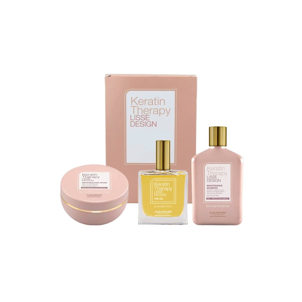 Lisse Design Keratin Therapy Maintenance Set - Шампоан 250 ml - Маска 200 ml - Масло за коса 50 ml