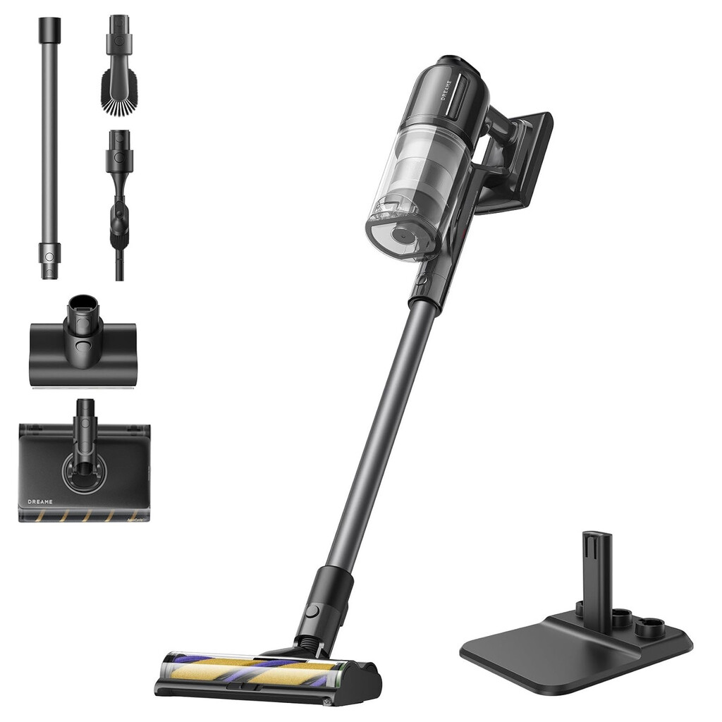 Вертикална прахосмукачка Dreame R20 Ultra AquaCycle VRV57F-AC, 200AW, 5 степени, 0.35/0.4/0.6 л, 90 мин, HEPA, LCD дисплей, Безчетков мотор, Черен