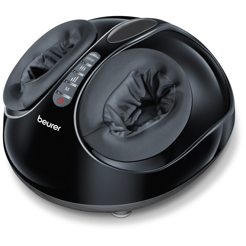 Шиацу масажор Beurer FM 90, 48W, Въздушна компресия, Рефлексотерапия, 24 глави, 3 програми, До 46 №, Черен