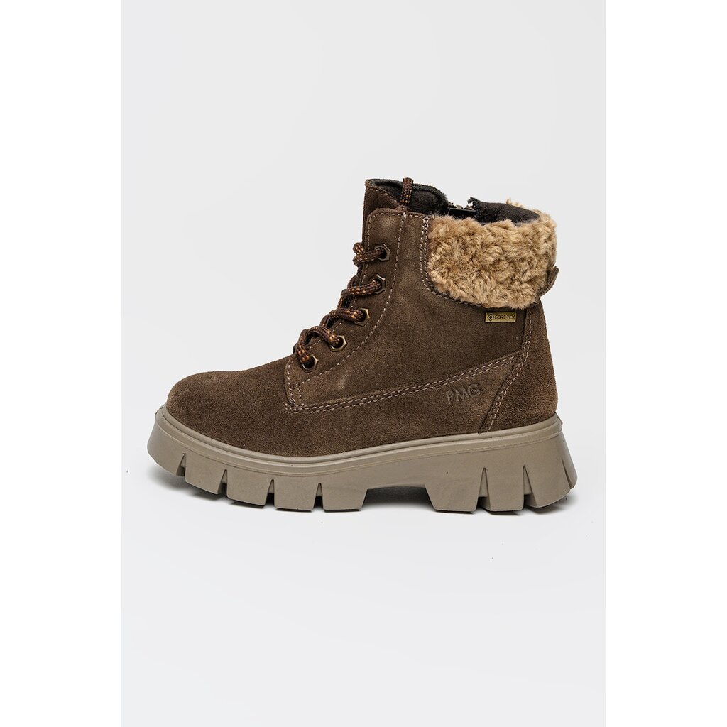 Боти Gore-Tex с велур и еко кожа - Кафяв