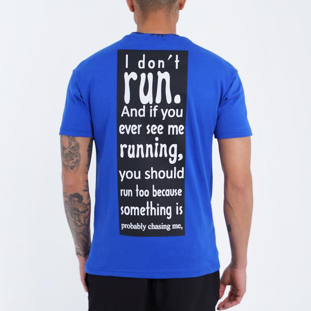Мъжки Мъжка тениска синя i don't run Ft… - Цена в shopmall.bg