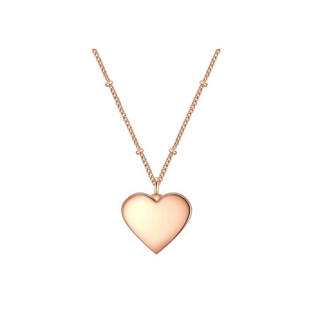Колие с 18K злато и висулка - Розово златисто