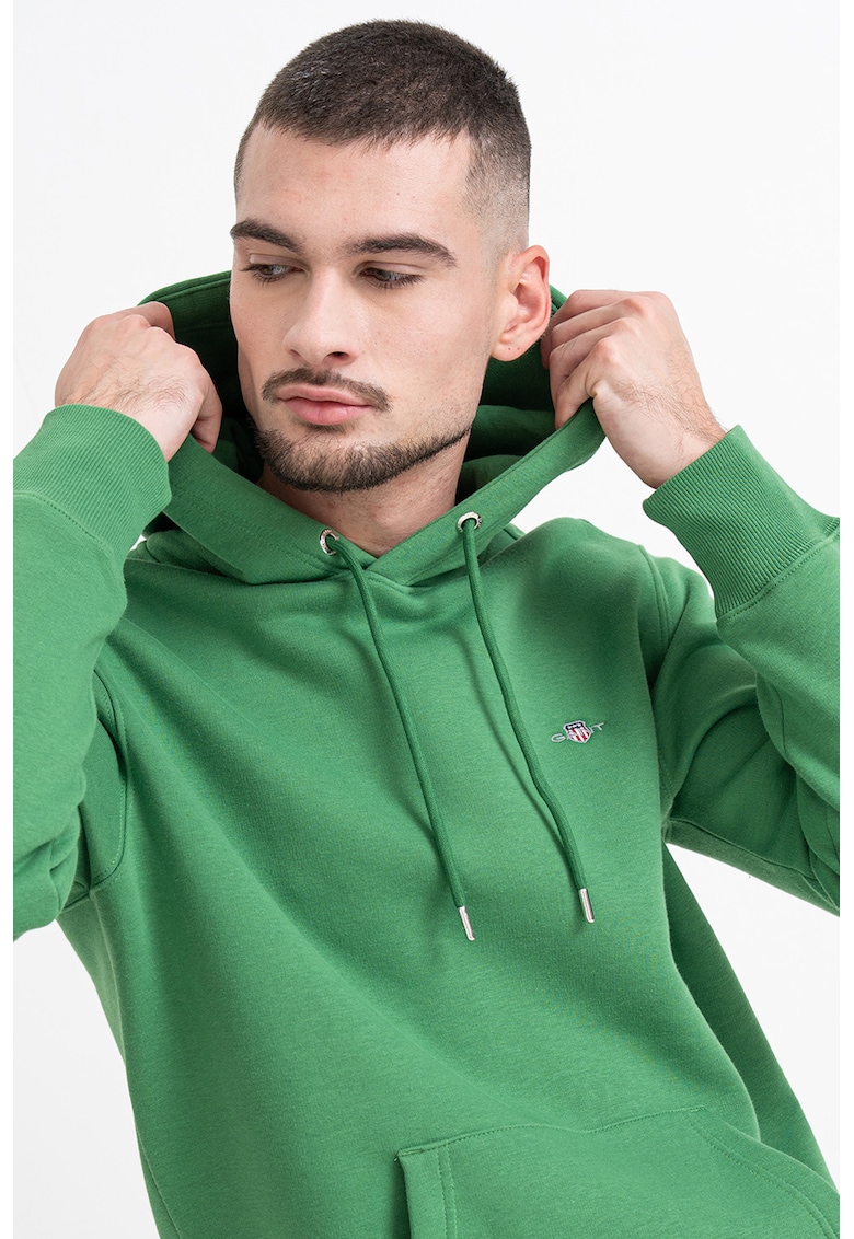 Худи Shield с джоб кенгуру - Зелен в зе… - Цена в shopmall.bg