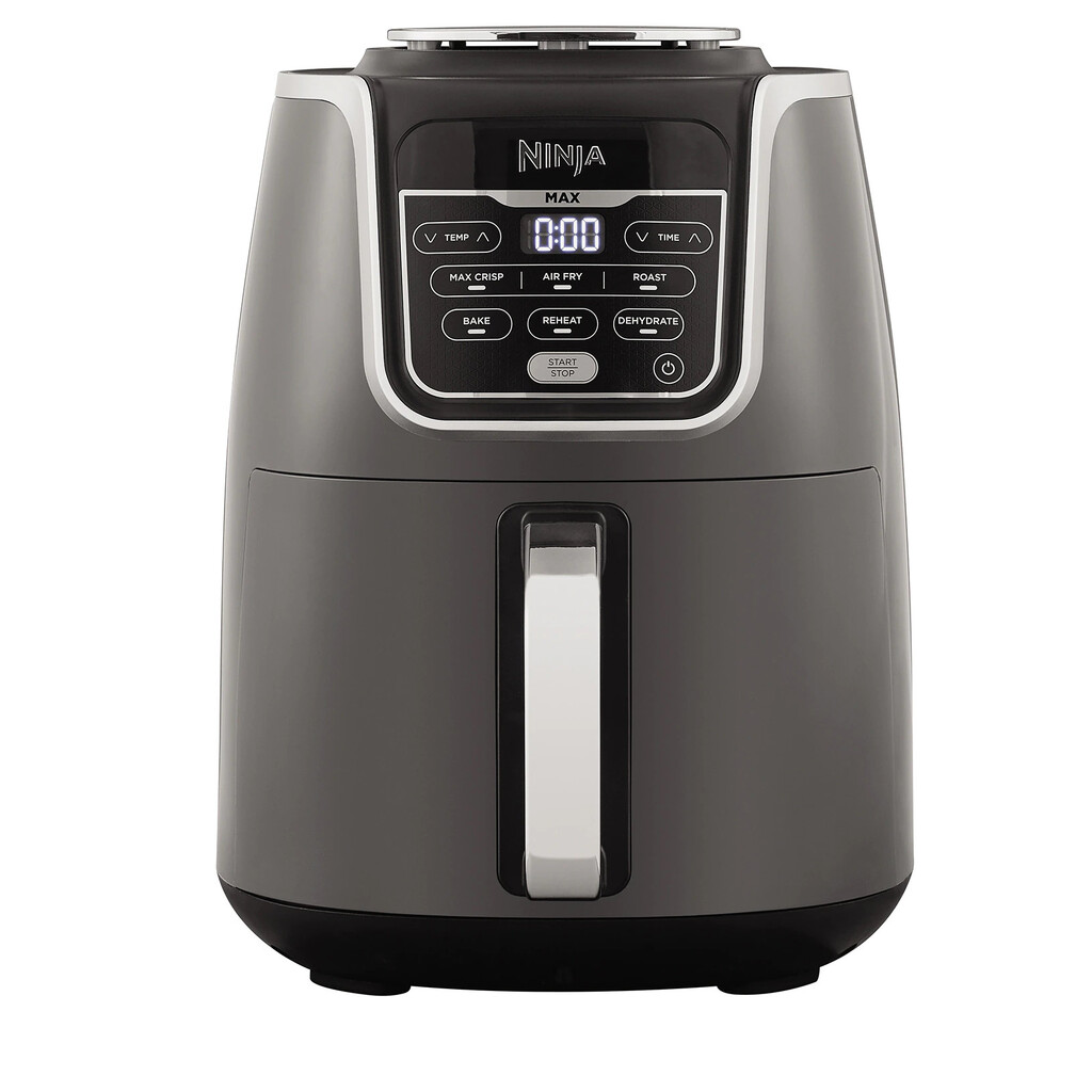 Фритюрник с горещ въздух Ninja AF160EU, 1750W, 5.2 л, 6 програми, Max Crisp, Сив