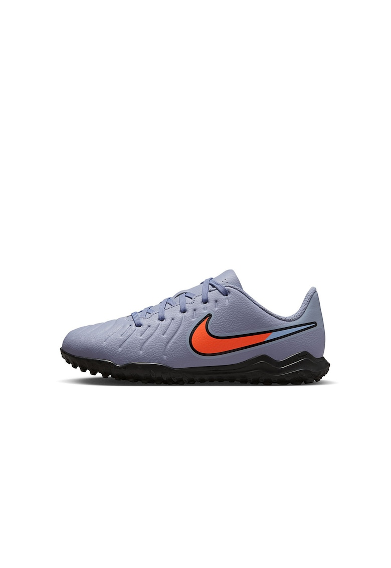 Футболни обувки Jr. Tiempo Legend 10 Club Turf - Прашно синьо/Светло оранжево