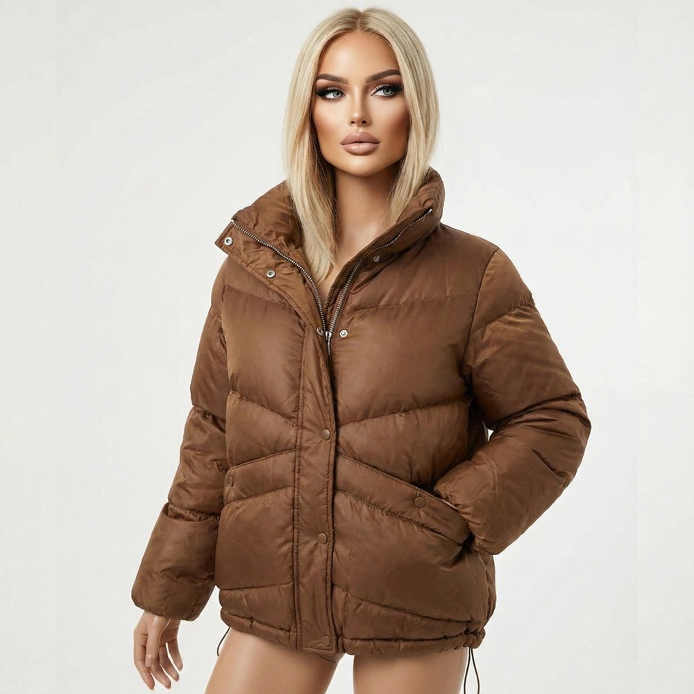 Дамски Модерно дамско зимно яке тип пух… - Цена в shopmall.bg