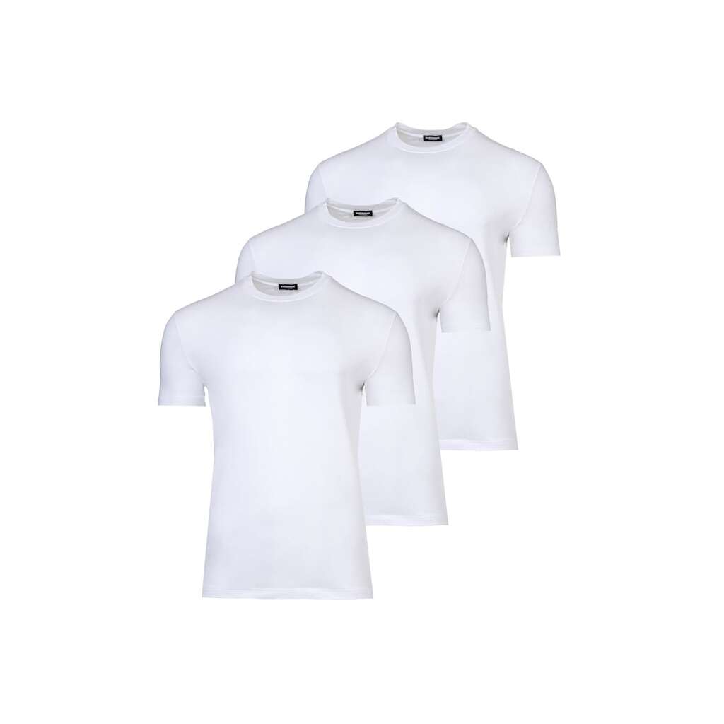 Вталена тениска - 3 броя - Бял в бяло Dsquared2 - топ цена