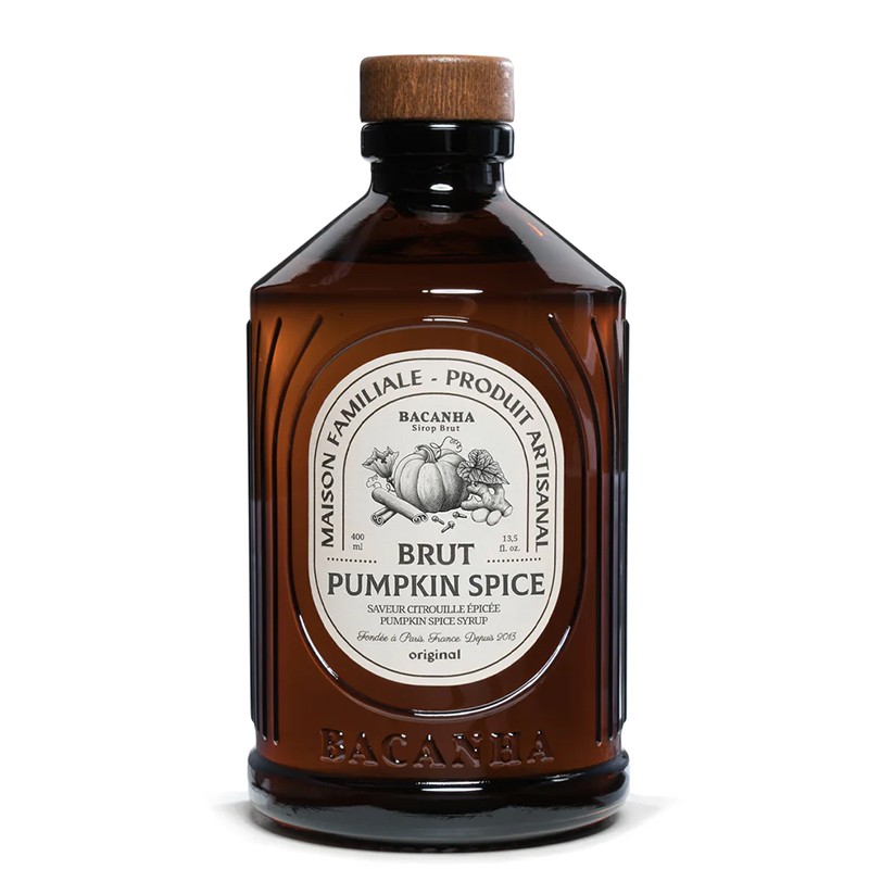 Сироп с тиква и подправки – Френски сироп за кафе, лате и есенни напитки, Bacanha Brut Pumpkin Spice, 400 ml