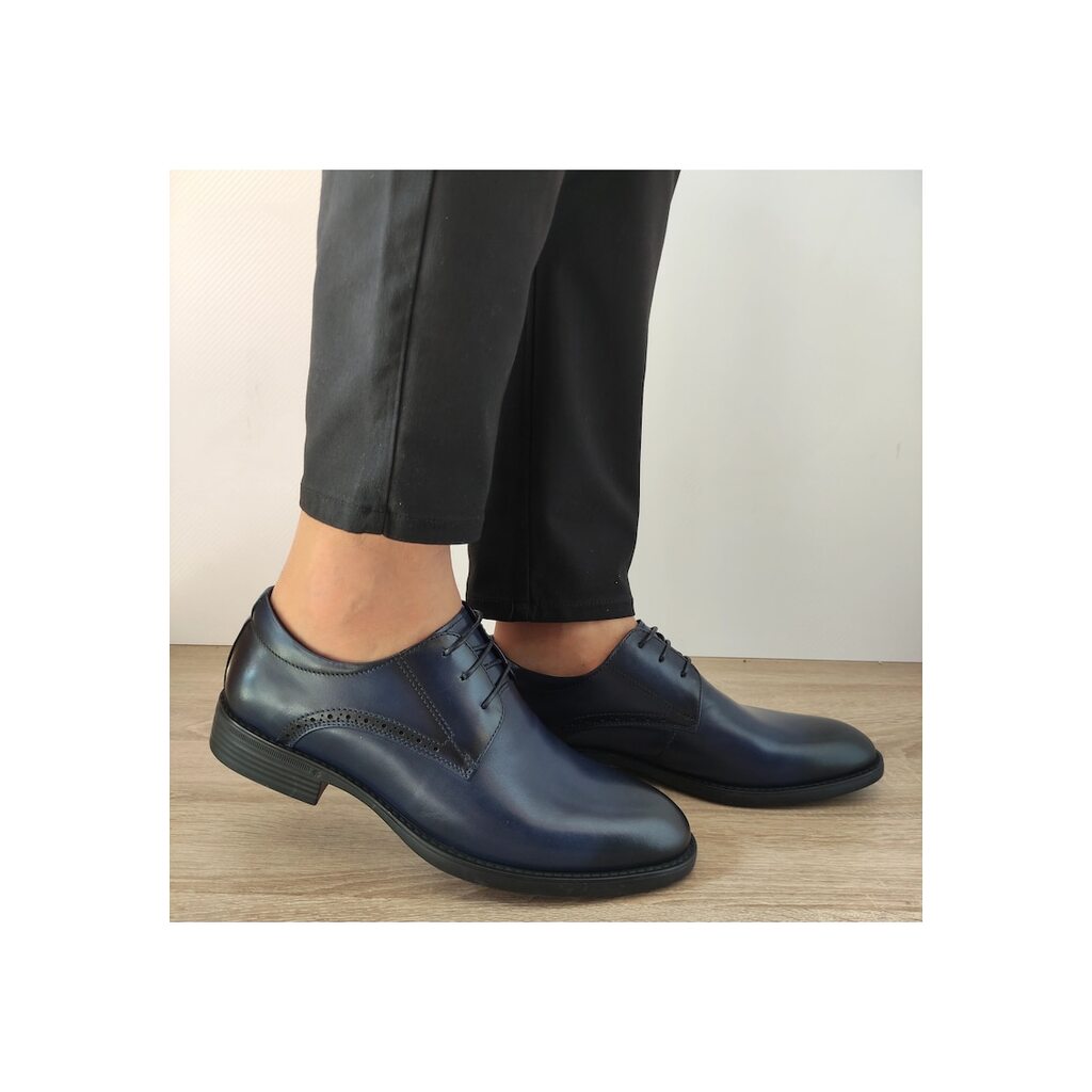 Елегантни мъжки обувки  Hkh2558 Blue - Сини - Син