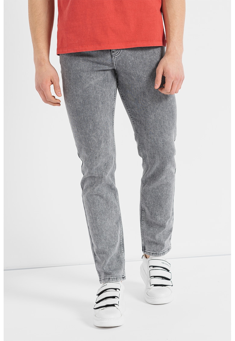 Вталени дънки - Сив в сиво KARL LAGERFELD JEANS с най-ниска цена
