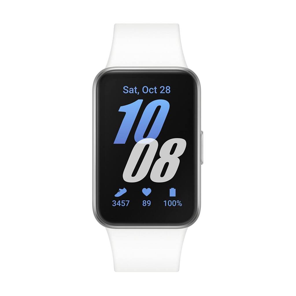 Смарт гривна Samsung Galaxy Fit3, Bluetooth, 43 mm, White, SM-R390NZSAEUE