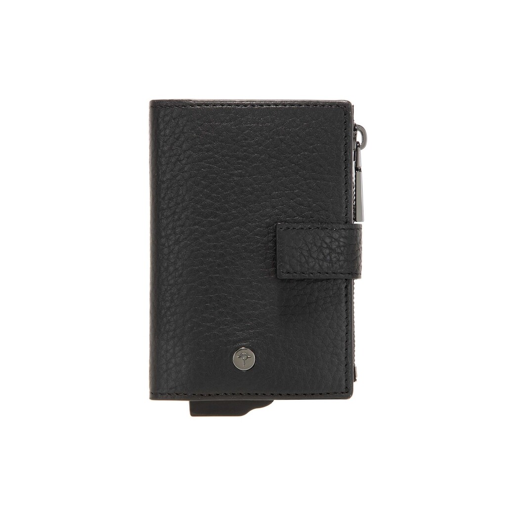 Кожен портфейл Cardona C-Four E-Cage 20439 с тройно прегъване - Черен