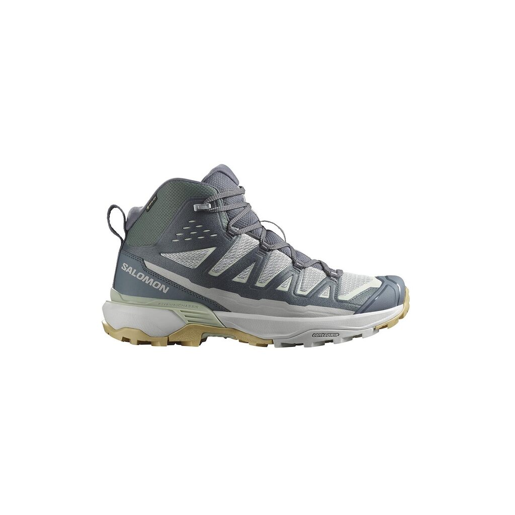 Хайкинг боти X Ultra 360 Edge Gore-Tex до глезена - Зелен/Светло сив/Въглен сиво