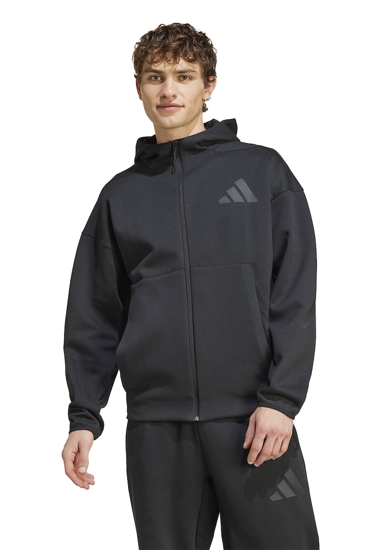 Худи Z.N.E. с цип - Черен класически че… - Цена в shopmall.bg