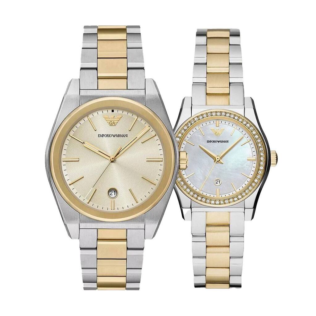 Комплект часовници за двойки Emporio Armani Federico Federica AR11716-AR11559