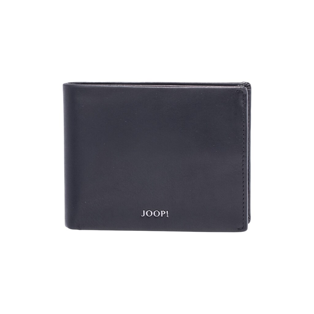 Кожен портфейл Cerratono с двойно прегъване и лого - Черен