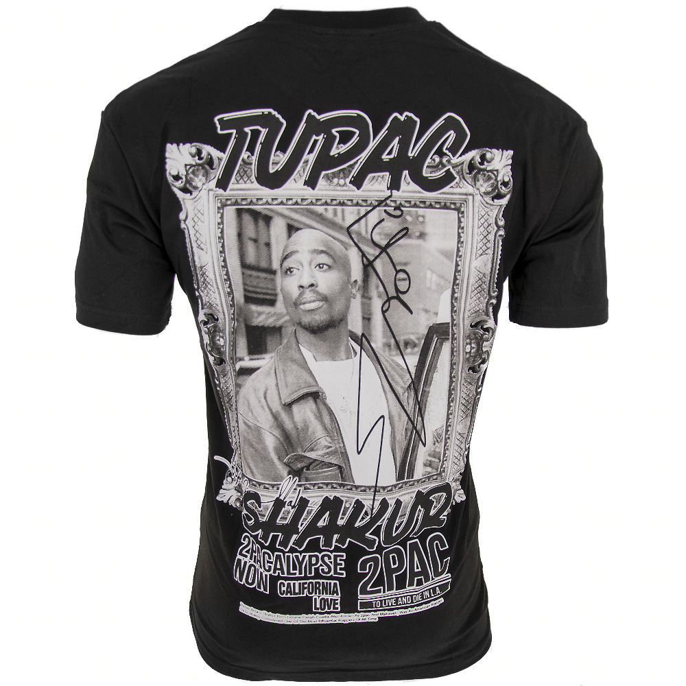 Елегантни мъжки Мъжка тениска 2Pac черна … - Цена и наличност