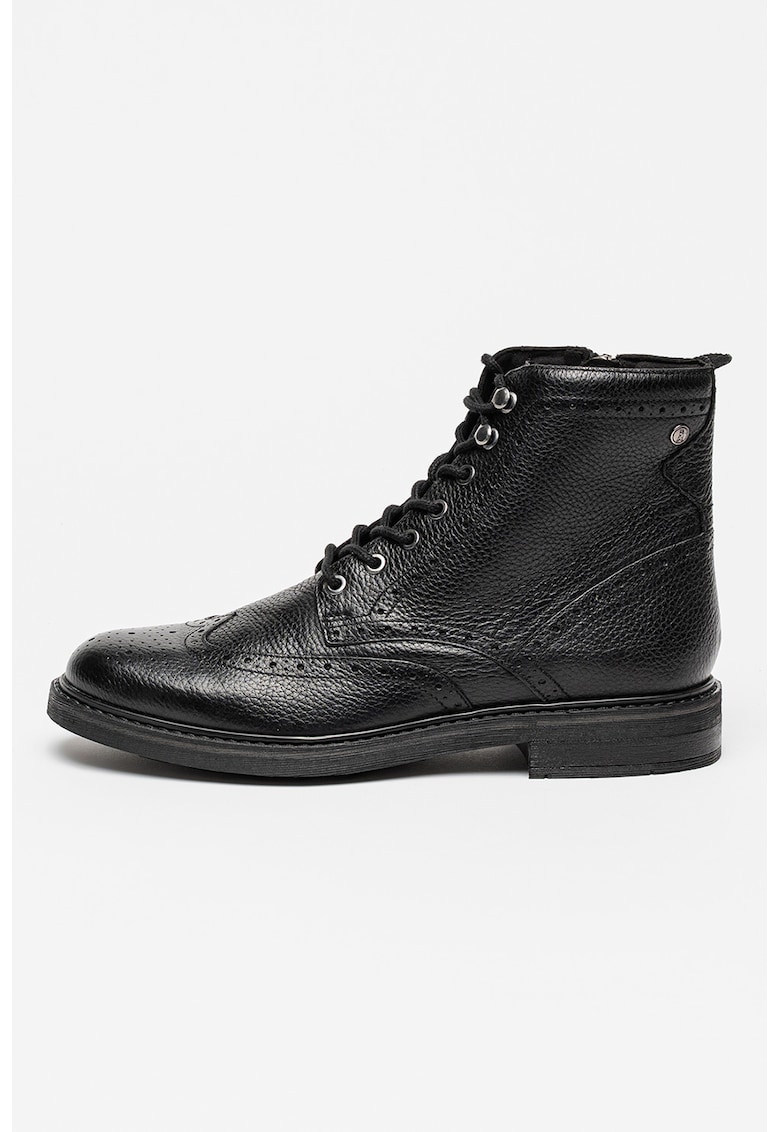 Кожени боти Newford Brogue - Черен