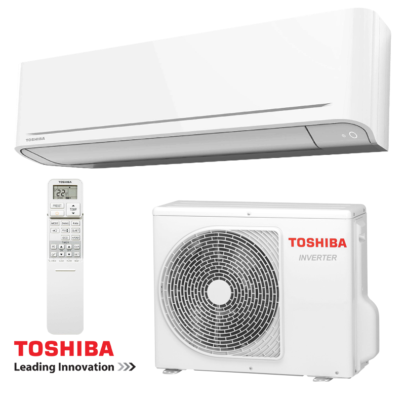 Инверторен климатик Toshiba Yukai+ RAS-B24S4KVG-E + RAS-24E2AVG-E, 24000 BTU, 45 м2, Wi-Fi, R-32, Бял